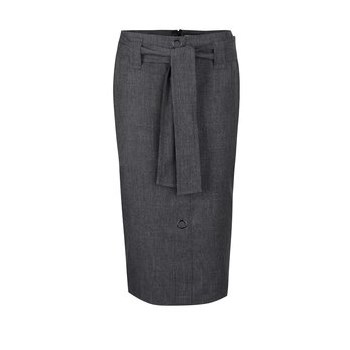 Fusta midi gri Dorothy Perkins cu cordon
