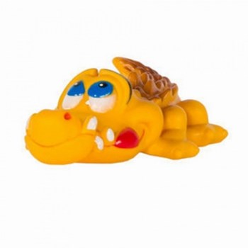 Jucarie Caine Pet Expert Vinil Crocodil Maro Opt08058