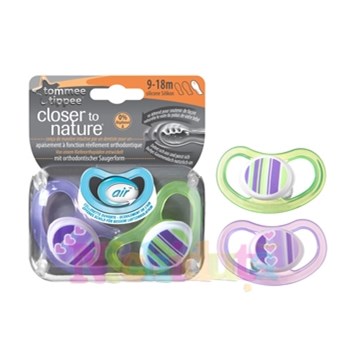 Suzete C-Air 9-18L x 2 buc Tommee Tippee