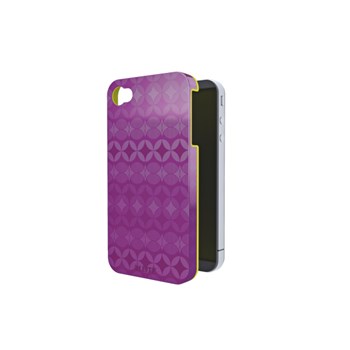 Carcasa, iPhone 4/4s, mov cu interior galben, LEITZ Complete Retro Chic