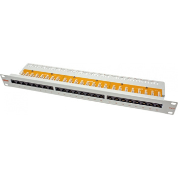 Patch Panel UTP Cat.6, 24 porturi, gri, Roline 26.11.0355
