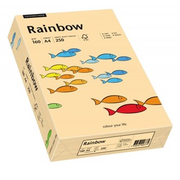 Hartie colorata A4, roz-portocaliu, 160 g/mp, 250 coli, RAINBOW