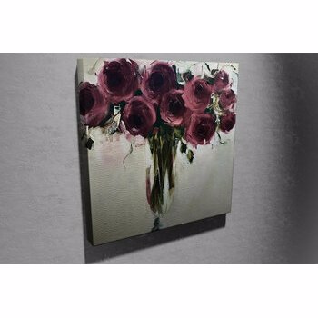 Tablou decorativ pe panza Symphony, 762SYM4240, 45 x 45 cm, Multicolor