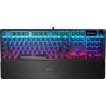 Tastatura gaming SteelSeries Apex 5, iluminare RGB, contacte mecanice hybrid-blue, display OLED, Negru steel_apex5