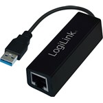 Adaptor USB LogiLink 3.0 la RJ-45 Negru ua0184a