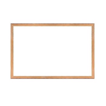 Tabla alba magnetica cu rama din lemn, 40x60 cm, fixare perete