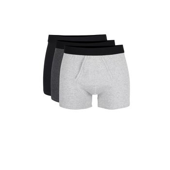 Set de boxeri gri cu negru Burton Menswear London - 3 perechi