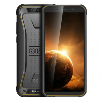 Telefon mobil Blackview BV5500 Plus, 4G, IPS 5.5inch, 3GB RAM, 32GB ROM, Android 10, MT6739 QuadCore, IP68, 4400 mAh, Dual SIM, Galben
