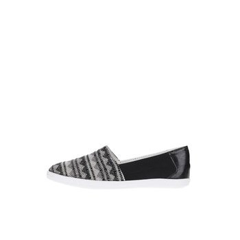 Tenisi slip on negru & gri Tamaris cu model in zig-zag