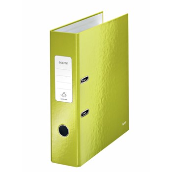 Biblioraft carton laminat, 8.5cm, verde metalizat, LEITZ 180° Wow