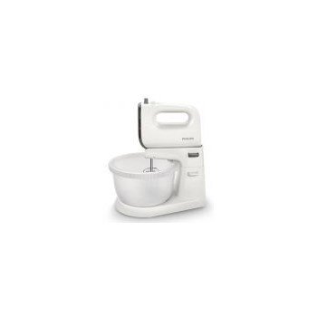 Philips Mixer de mana Viva Collection HR3745/00, 450 W, bol actionare automata, 5 viteze, functie Turbo, alb/gri