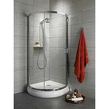 Cabina de dus semirotunda Radaway Premium Plus B 90x90 cm cu o singura usa glisanta
