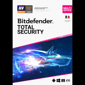 Antivirus Bitdefender Total Security Multi-Device 2020, 10 Dispozitive, 3 Ani, Licenta noua, Electronic