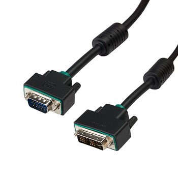 Cablu video Serioux, DVI-A tata - VGA tata, 1.5m, negru