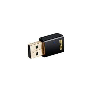 Adaptor USB Wireless ASUS USB-AC51 AC600, Dual-Band 150 + 433 Mps, negru