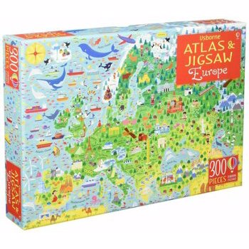 Set Puzzle "Europe atlas and jigsaw" , 5 ani+, Usborne