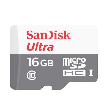 Card memorie SanDisk Ultra microSDHC 16GB UHS-I Clasa 10 80 MB/s + Adaptor SD