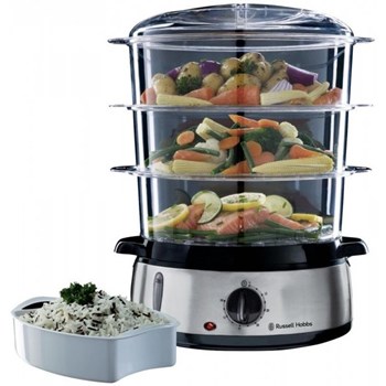 Aparat de gatit cu aburi Russell Hobbs Cook-Home 19270-56 800 W 9 l Timer Negru-Inox 19270-56