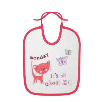 Set 7 Bavete small bumbac - inchidere cu siret Zilele saptamanii Albastru