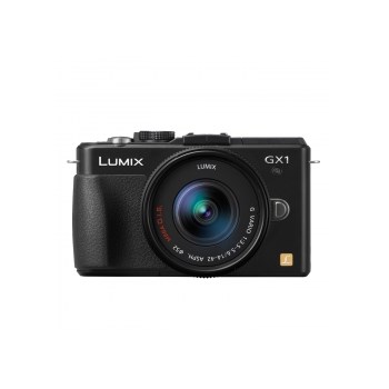 Aparat foto Mirrorless Panasonic DMC-GX1 negru + Obiectiv Lumix G Vario 14-42mm f/3.5-5.6 ASPH./ MEGA O.I.S.
