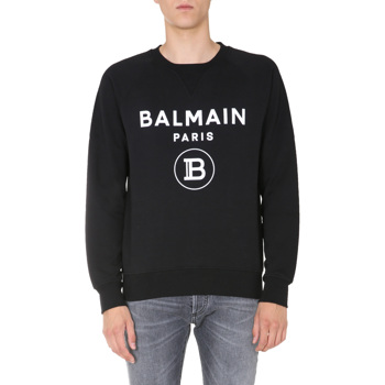 Balmain Crew Neck Sweatshirt Culoarea BLACK