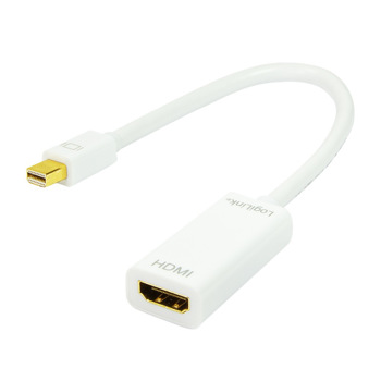 Cablu LOGILINK CV0036A, Mini-DisplayPort - HDMI, 15cm, Full HD/60Hz (Alb)