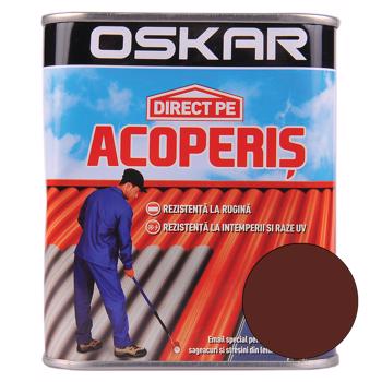 Vopsea Oskar Direct pe acoperis, maro ciocolatiu, exterior, 0,75 l