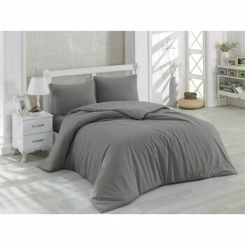Set lenjerie pentru pat dublu Patik, 170PTK2226, Gri