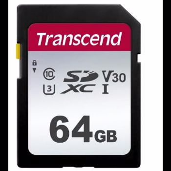 Card memorie Transcend SDXC SDC300S 64GB CL10 UHS-I U3 Up to 95MB/S