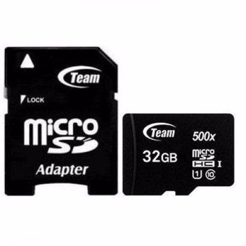 Card de Memorie Team Group Micro SDHC 32GB UHS-I cu Adaptor tusdh32gcl10u03