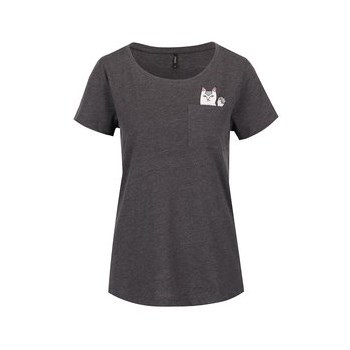 Tricou gri inchis cu imprimeu ONLY FOXY