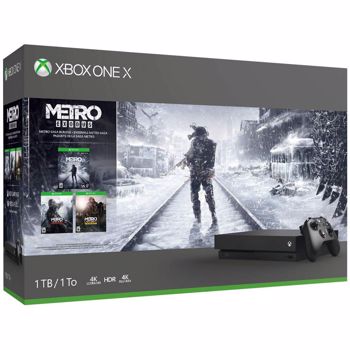 Consola Microsoft Xbox One X 1TB + Metro Trilogy (2033 Redux, Last Light Redux, Exodus)