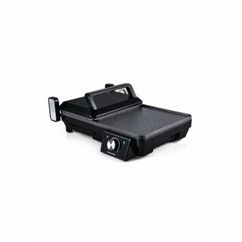 Gratar electric, Heinner, 2000 W, 180 grade C, marmuta anti-adeziv, Negru