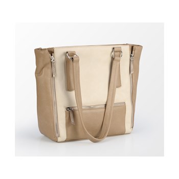 Geanta casual dama Tris Company bej-maro