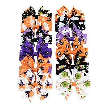 Accesorii pentru par cu model Halloween, fundite pentru fetite