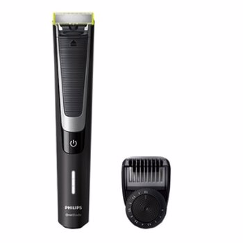 Aparat hibrid de barbierit si tuns barba Philips OneBlade Pro QP6510/20 Pieptene de precizie cu 12 lungimi Acumulatori Negru