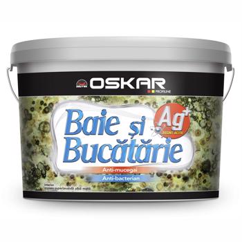 Vopsea lavabila interior, Oskar baie si bucatarie, alba, 2,5 L