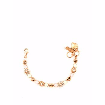 Bratara placata cu Aur roz de 24K, Cristale Swarovski, Tiara Day by Roxannes - Mariana Jewellery, Alb/Roze 4044-2333RG