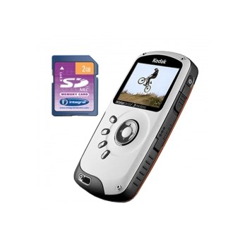 Kodak Zx3 PlaySport orange + SD 2GB - camera foto - video subacvatica