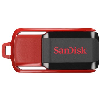Memorie USB Sandisk, 16 GB, USB 2.0, Rosu/Negru