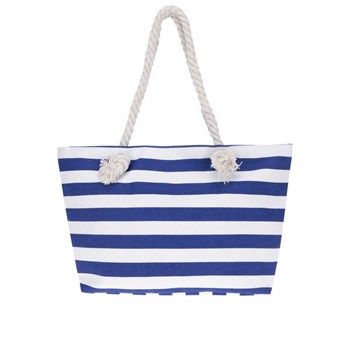 Geanta shopper albastru & alb Haily's Stripey cu model in dungi