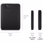 HDD Extern WD Elements Portable 4TB, 2.5", USB 3.0, Negru