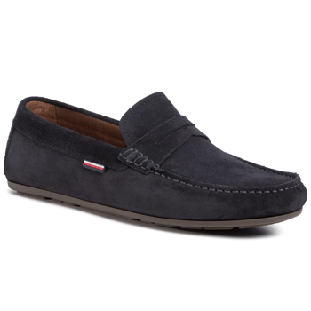 Mocasini TOMMY HILFIGER - Classic Suede Penny Loafer FM0FM02725 Desert Sky DW5