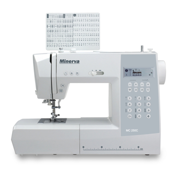Masina de cusut MINERVA MC250C, 197 cusaturi, 8 tipuri de butoniere