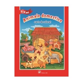 3-4 Ani - Animale domestice - Carte de colorat