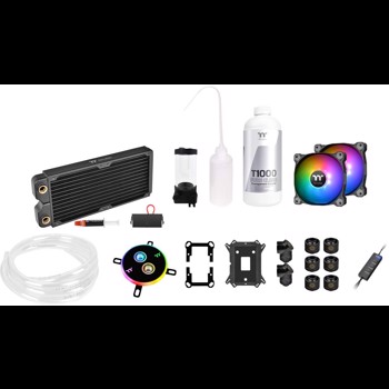 Kit cooler procesor cu lichid Thermaltake Pacific C240 DDC Soft Tube iluminare aRGB