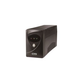 MUSTEK UPS PowerMust 636 650VA/360WATTS WITH 12V/7Ah battery - 4 x IEC OUTLETS