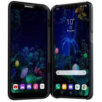 Smartphone LG V50 ThinQ Dual Screen, Ecran OLED 2K, Snapdragon 855, Quad Core 2.84 GHz, 128GB, 6GB RAM, Single SIM, 5G, NFC, 5-Camere: 16 mpx + 12 mpx + 12 mpx + 8 mpx + 5 mpx, Quick Charge 3.0, Aurora Black