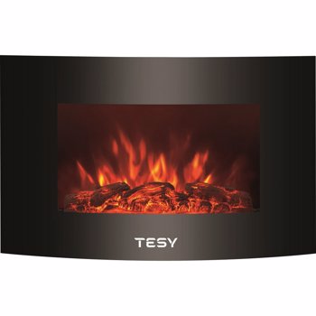 Semineu electric de perete TESY WEF200SRELW TR, 2000W, efect decorativ lemn, efect flacara LED, ERP 2018