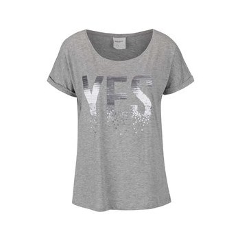 Tricou gri VERO MODA Gothic cu print